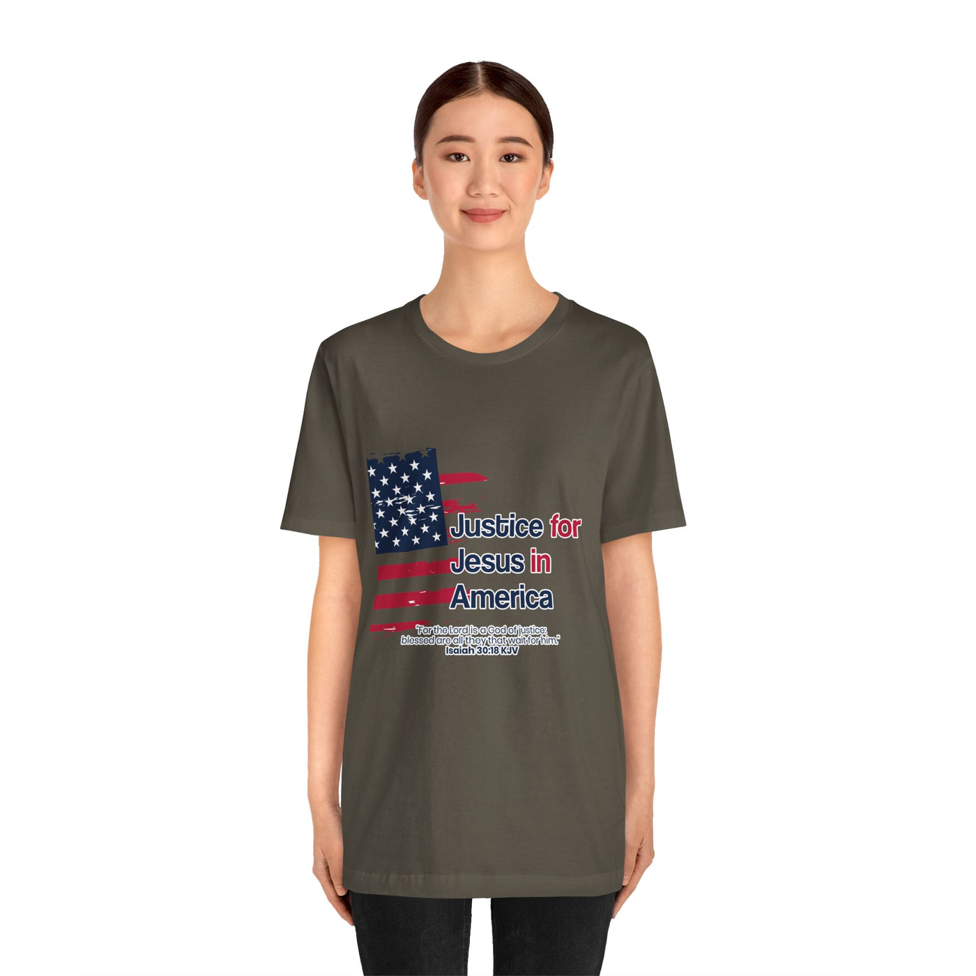 Justice For Jesus In America Unisex Jersey Short Sleeve Tee