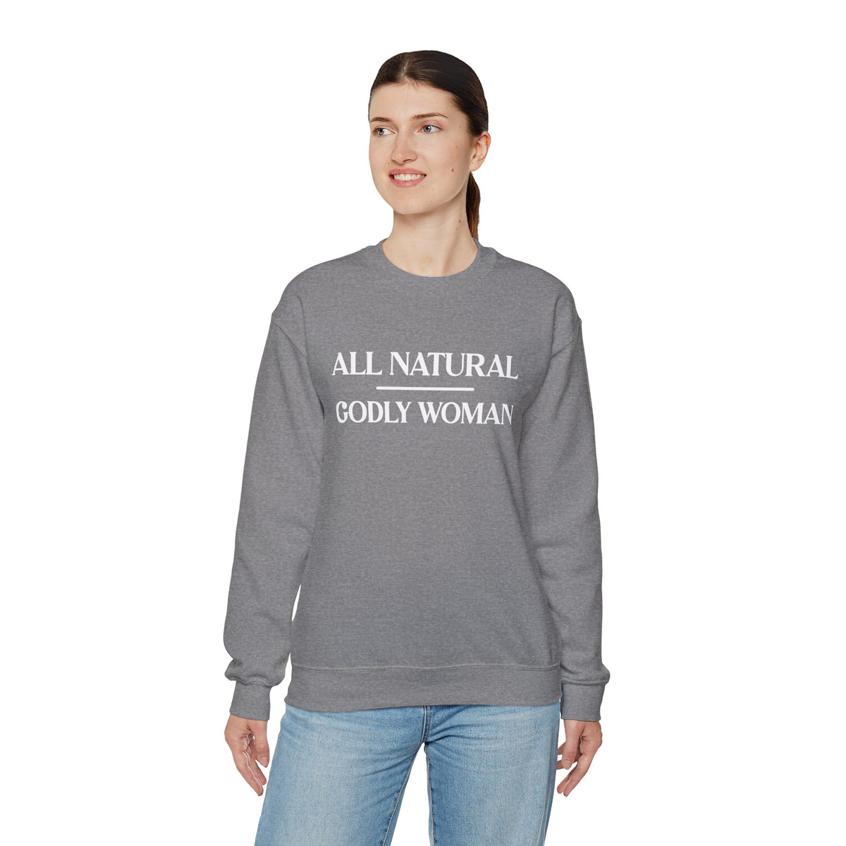All Natural Godly Woman Heavy Blend™ Crewneck Sweatshirt