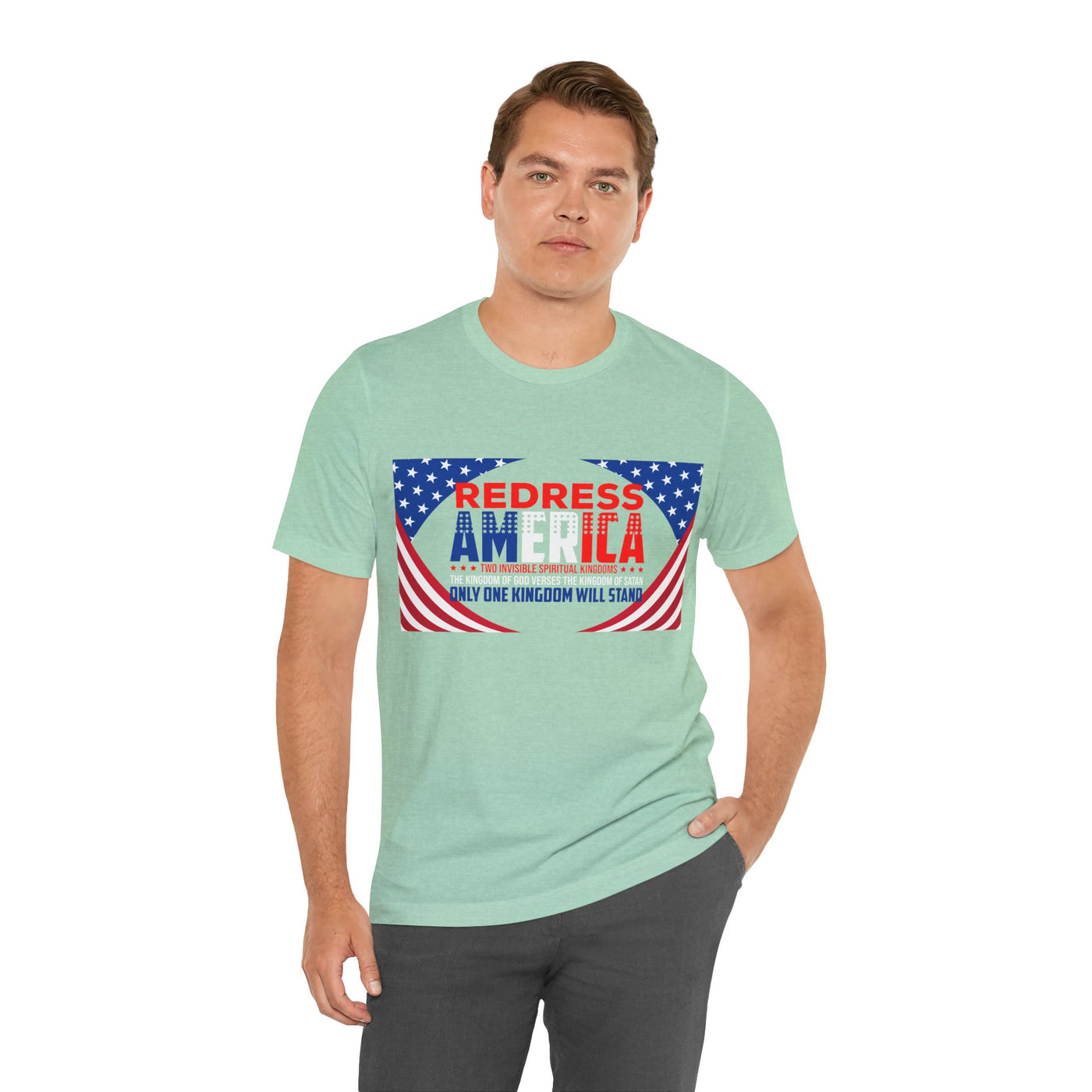 Redress America Unisex Jersey Short Sleeve Tee, American Flags