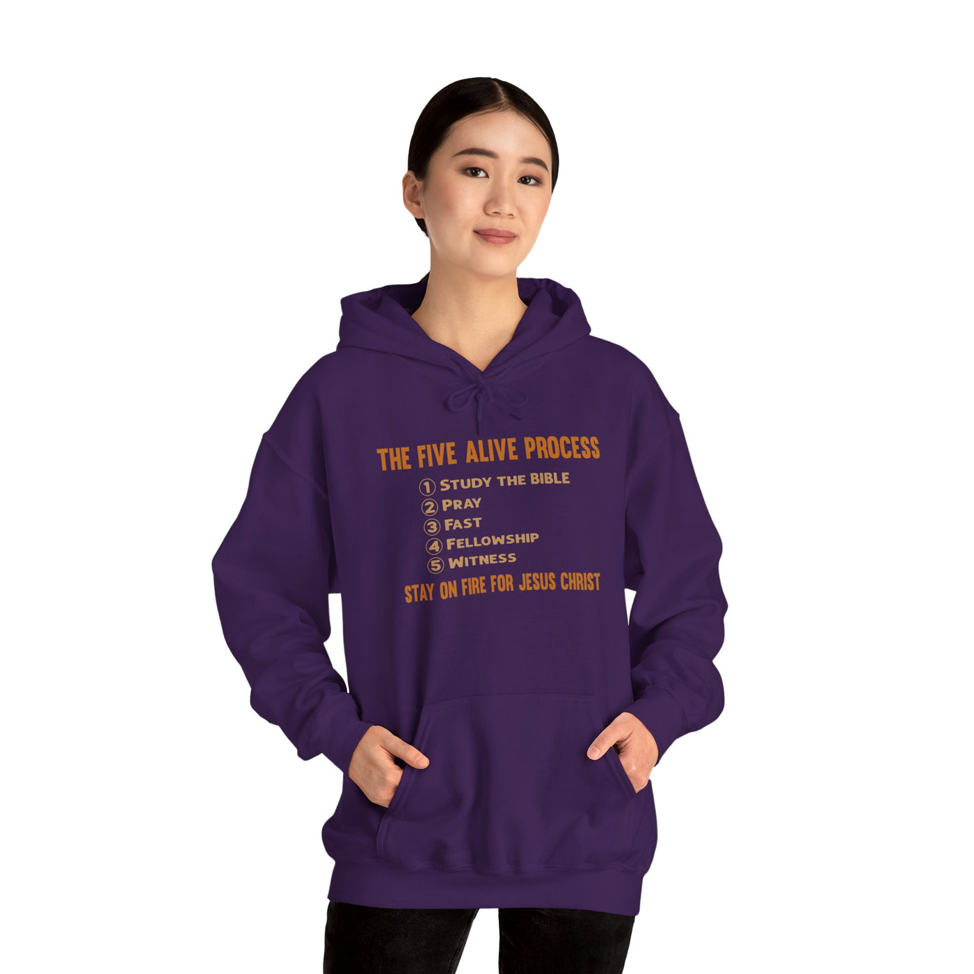 The Five Alive Process Text Based Unisex Heavy Blend™ Hooded Sweatshirt Unisex