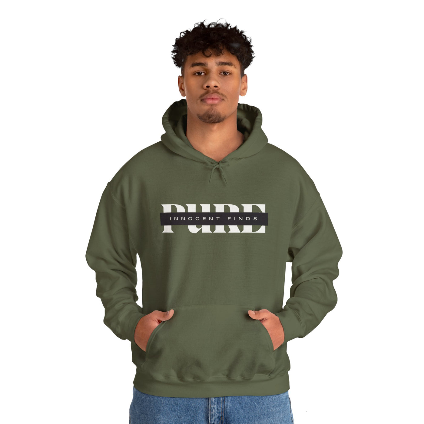 Pure Innocent Finds Unisex Heavy Blend™ Hooded Sweatshirt, white