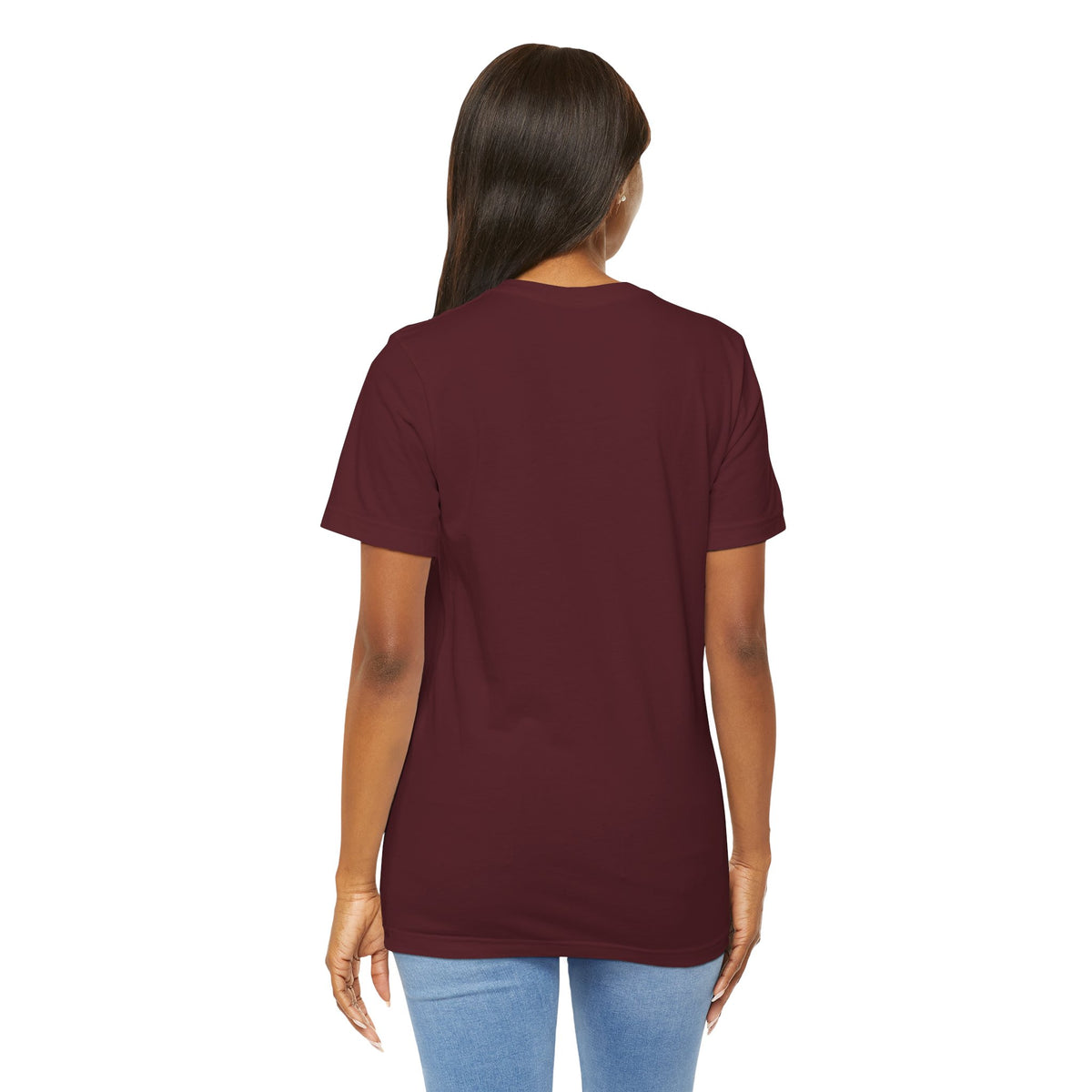 My God Made Me 100% Real Woman Jersey Short Sleeve Tee, American Flag Designs