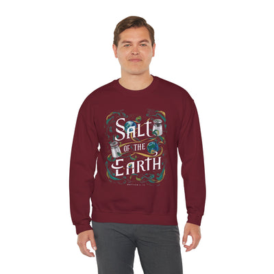 Salt Of The Earth Matthew 5:13 Unisex Heavy Blend™ Crewneck Sweatshirt, Abstract Design