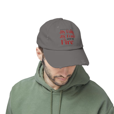 By Faith By Force And By Fire Unisex Distressed Cap, Mixed Design