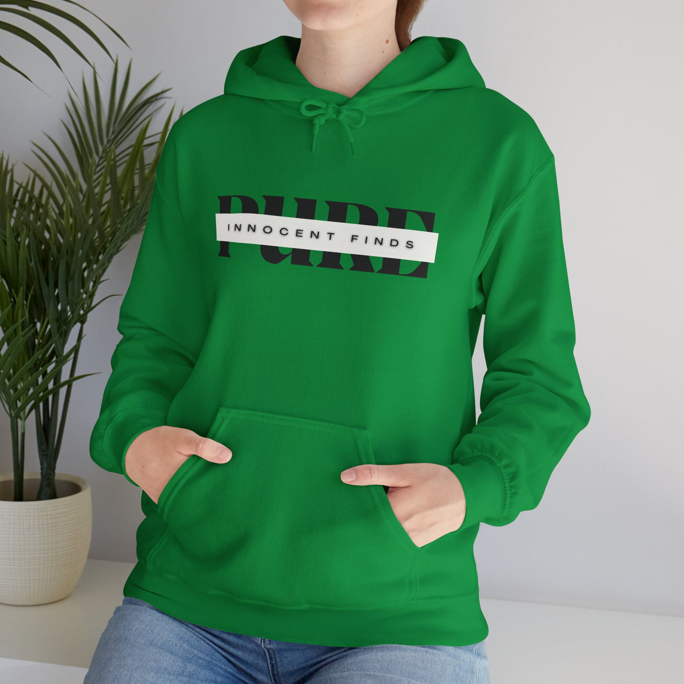 Pure Innocent Finds Unisex Heavy Blend™ Hooded Sweatshirt, Black Design