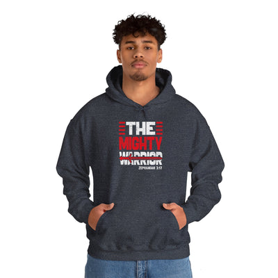 The Mighty Warrior Zephaniah 3:17 Unisex Heavy Blend™ Hooded Sweatshirt