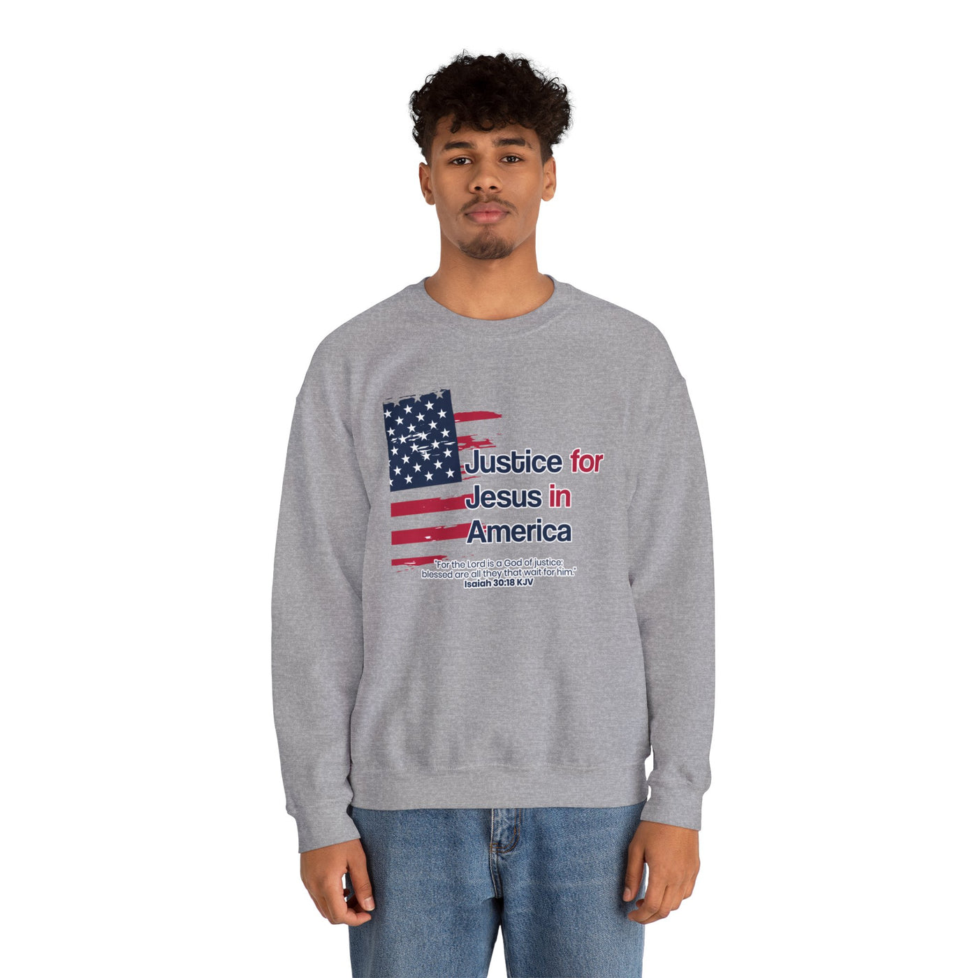 Justice For Jesus In America Unisex Heavy Blend™ Crewneck Sweatshirt