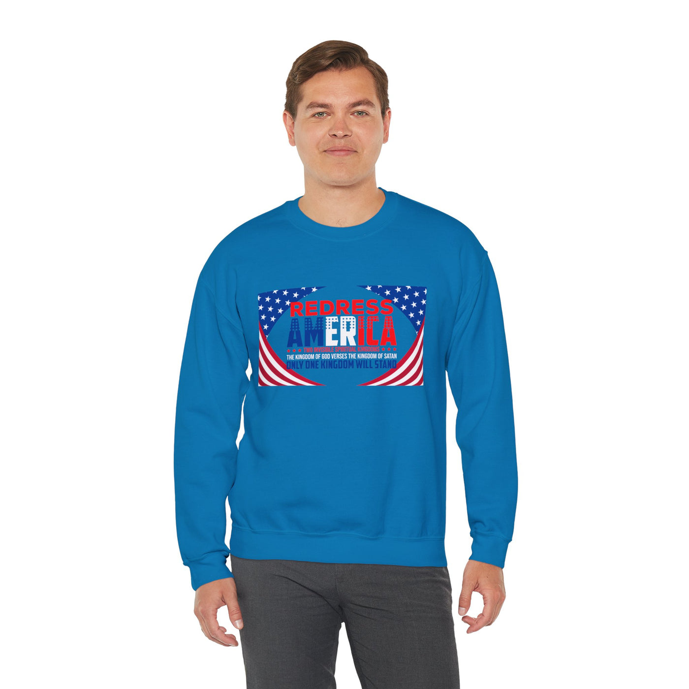 Redress America Unisex Heavy Blend™ Crewneck Sweatshirt, American Stars