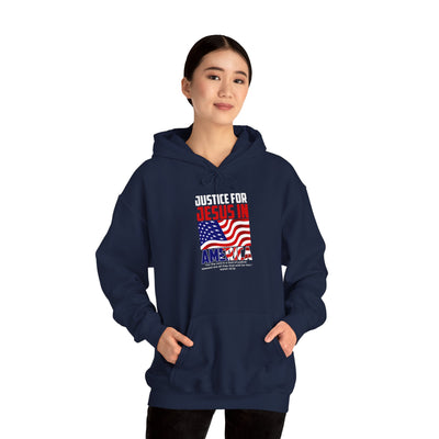 Justice For Jesus In America Unisex Heavy Blend™ Hooded Sweatshirt, Winter Wear