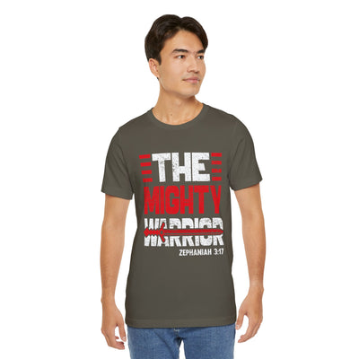 The Mighty Warrior Zephaniah 3:17 Unisex Jersey Short Sleeve Tee