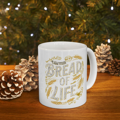 Bread Of Life Ceramic Mug, (11oz, 15oz) Aesthetic Design