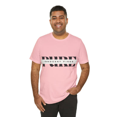 Pure Innocent Finds Unisex Jersey Short Sleeve Tee, Black Design