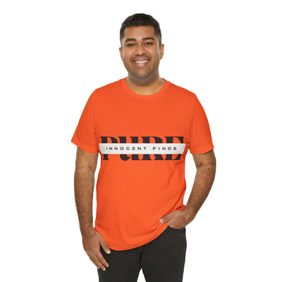 Pure Innocent Finds Unisex Jersey Short Sleeve Tee, Black Design