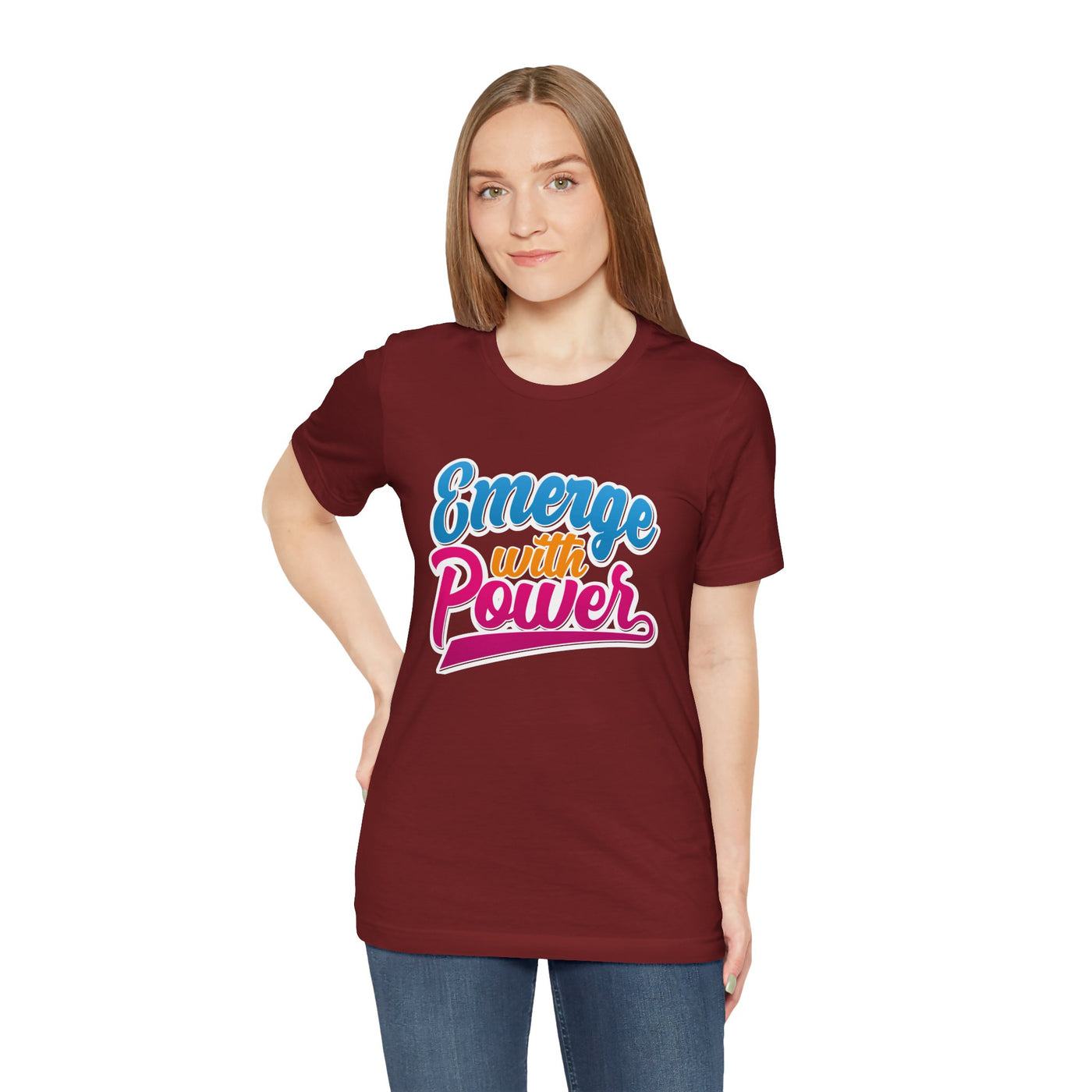 Emerge With Power Unisex Jersey Short Sleeve Tee, Cartoon Design