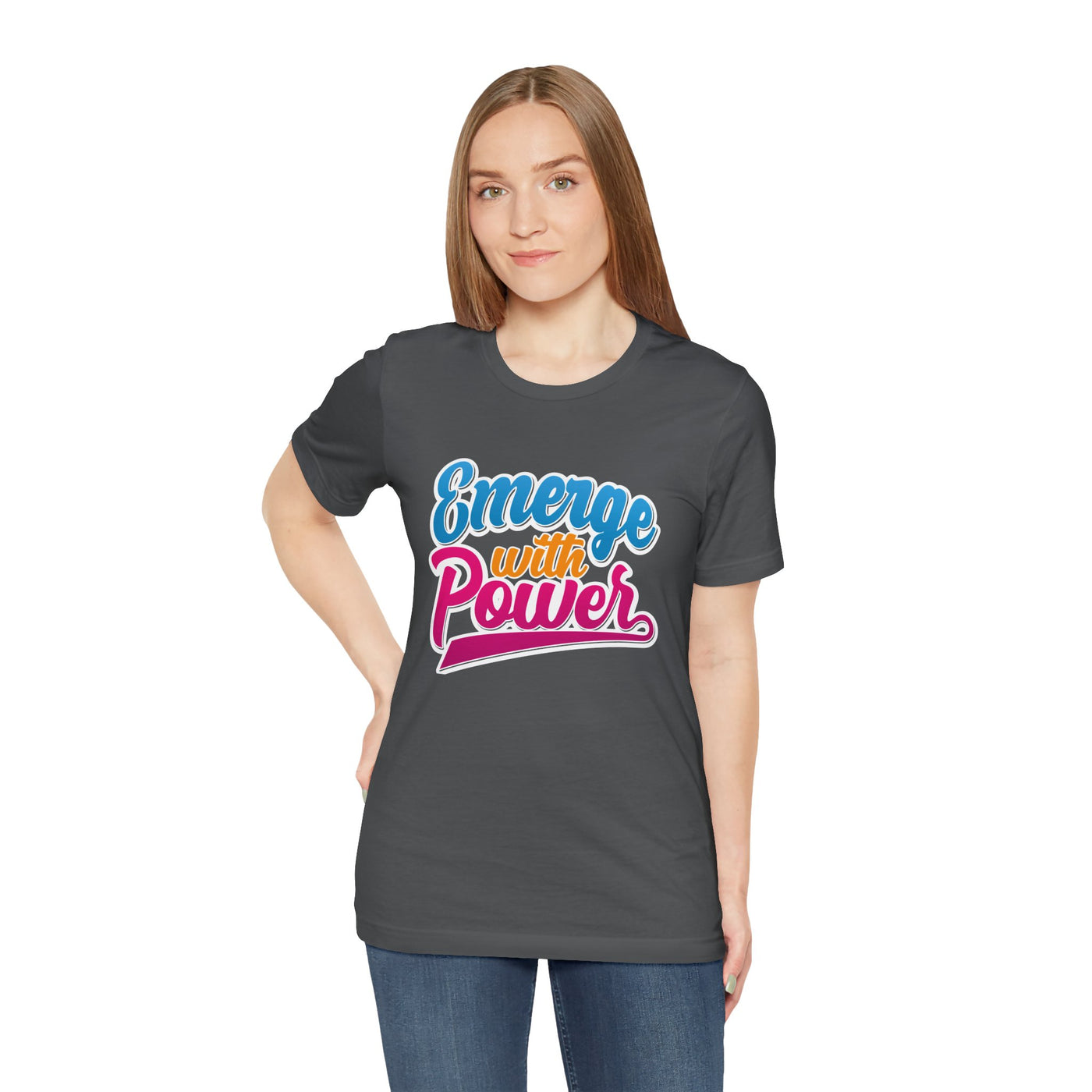 Emerge With Power Unisex Jersey Short Sleeve Tee, Cartoon Design