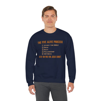The Five Alive Process Text Based Unisex Heavy Blend™ Crewneck Sweatshirt,