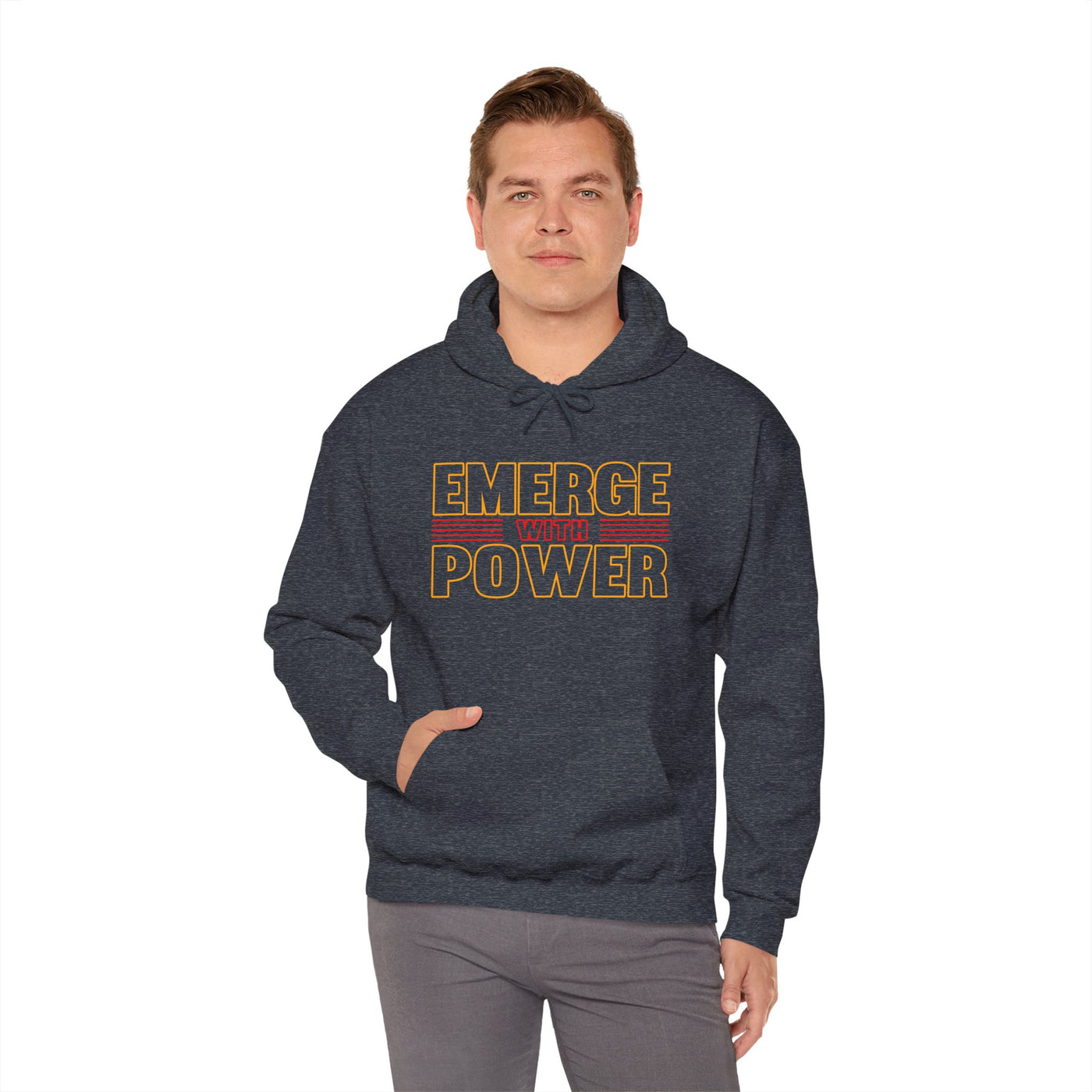 Emerge With Power Unisex Heavy Blend™ Hooded Sweatshirt, Block Design