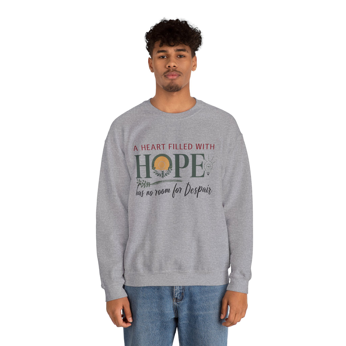 A Heart Filled With Hope Unisex Heavy Blend™ Crewneck Sweatshirt