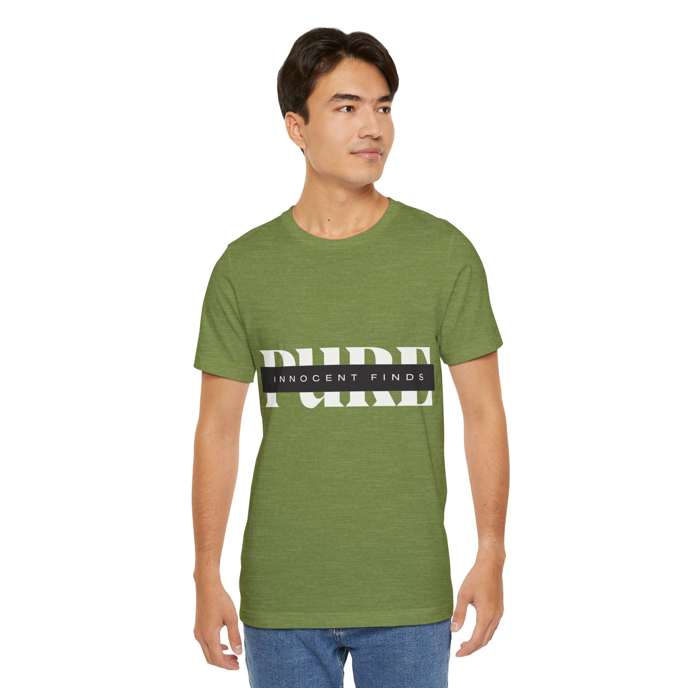 Pure Innocent Finds Unisex Jersey Short Sleeve Tee, White Design