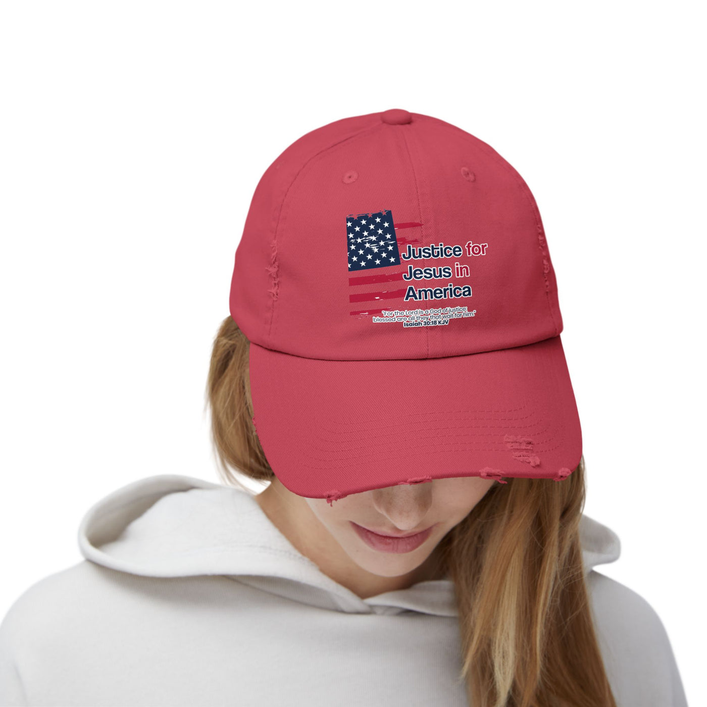 Justice For Jesus In America Unisex Distressed Cap