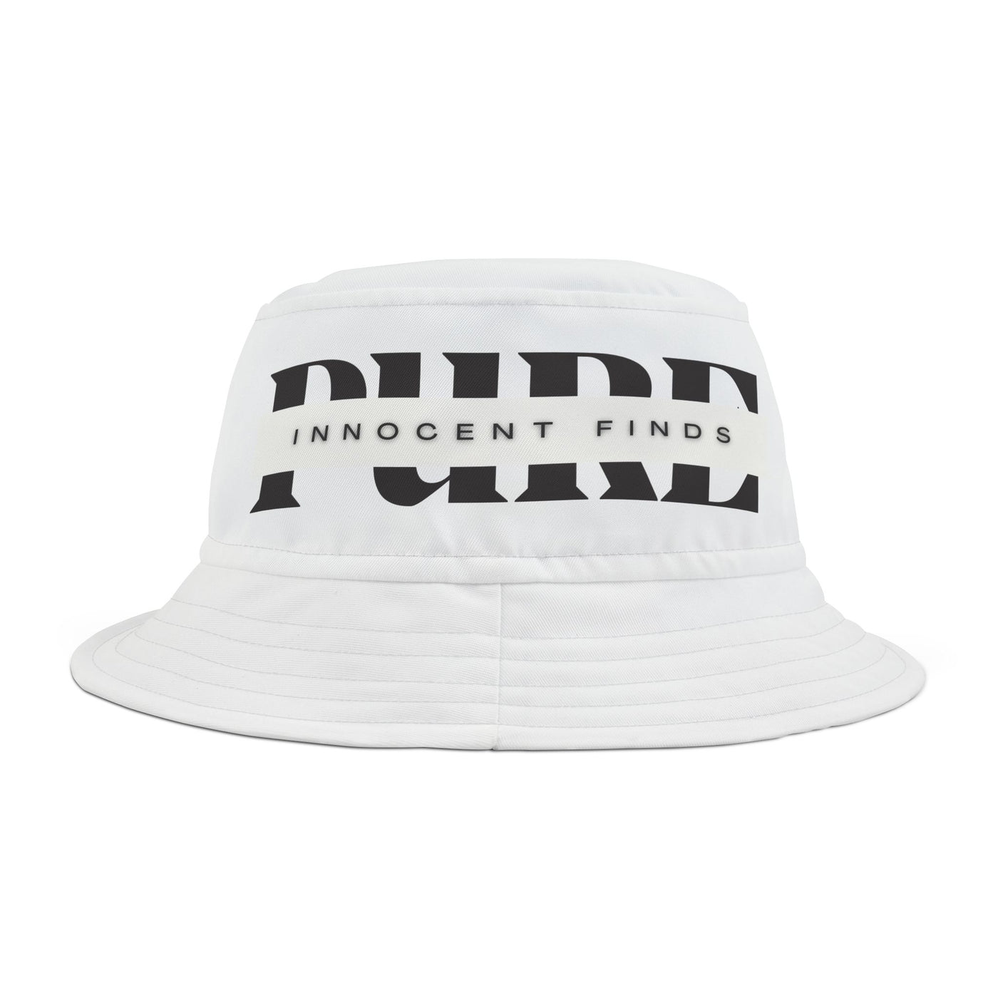 Pure Innocent Finds Unisex Bucket Hat, Black Design
