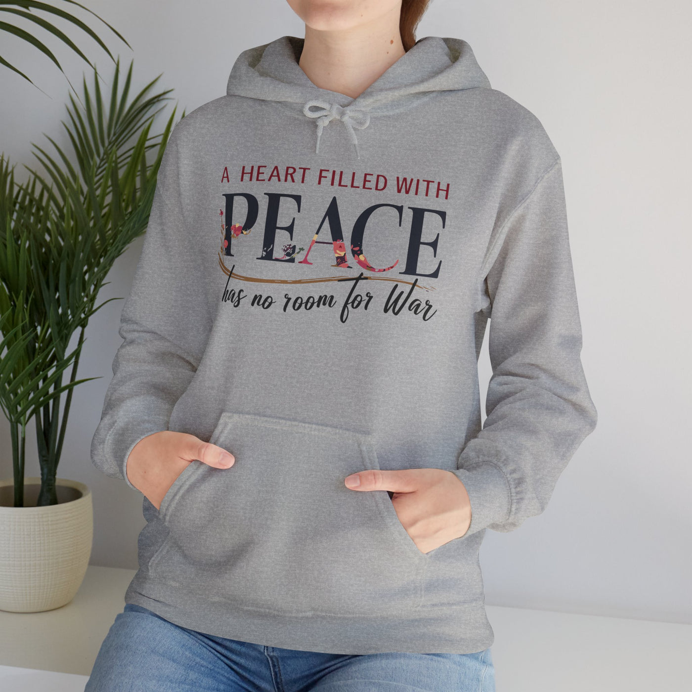 A Heart Filled With Peace Unisex Heavy Blend™ Hooded Sweatshirt