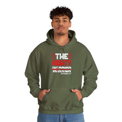 The Mighty Warrior Zephaniah 3:17 Unisex Heavy Blend™ Hooded Sweatshirt