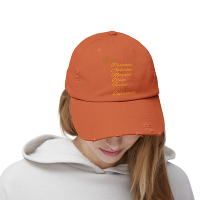 I Am Determined Unisex Distressed Cap