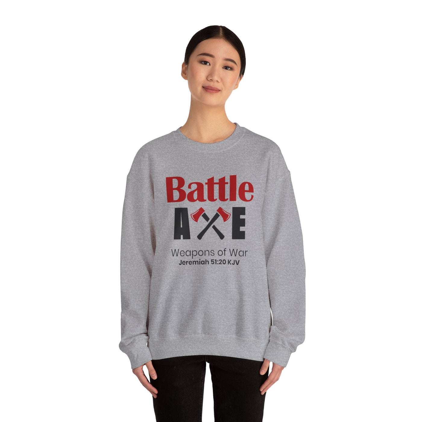 Battle Axe Weapons Of War Unisex Heavy Blend™ Crewneck Sweatshirt