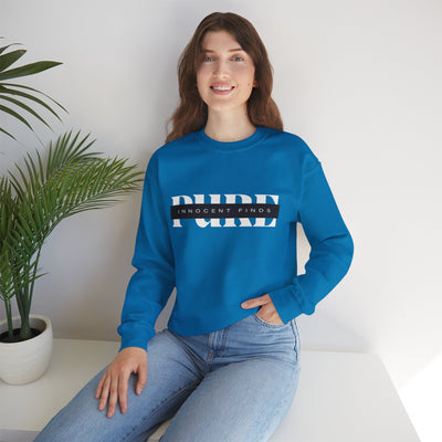 Pure Innocent Finds Unisex Heavy Blend™ Crewneck Sweatshirt, White