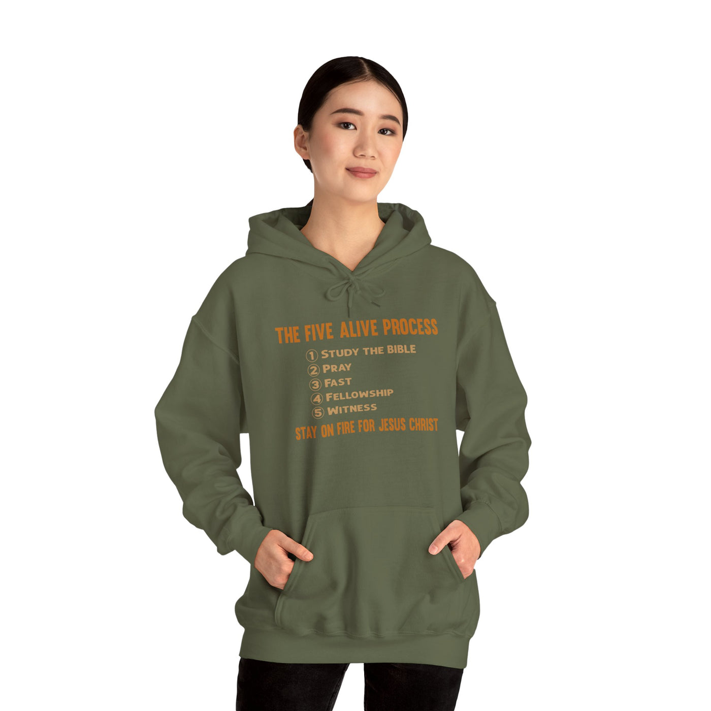 The Five Alive Process Text Based Unisex Heavy Blend™ Hooded Sweatshirt Unisex