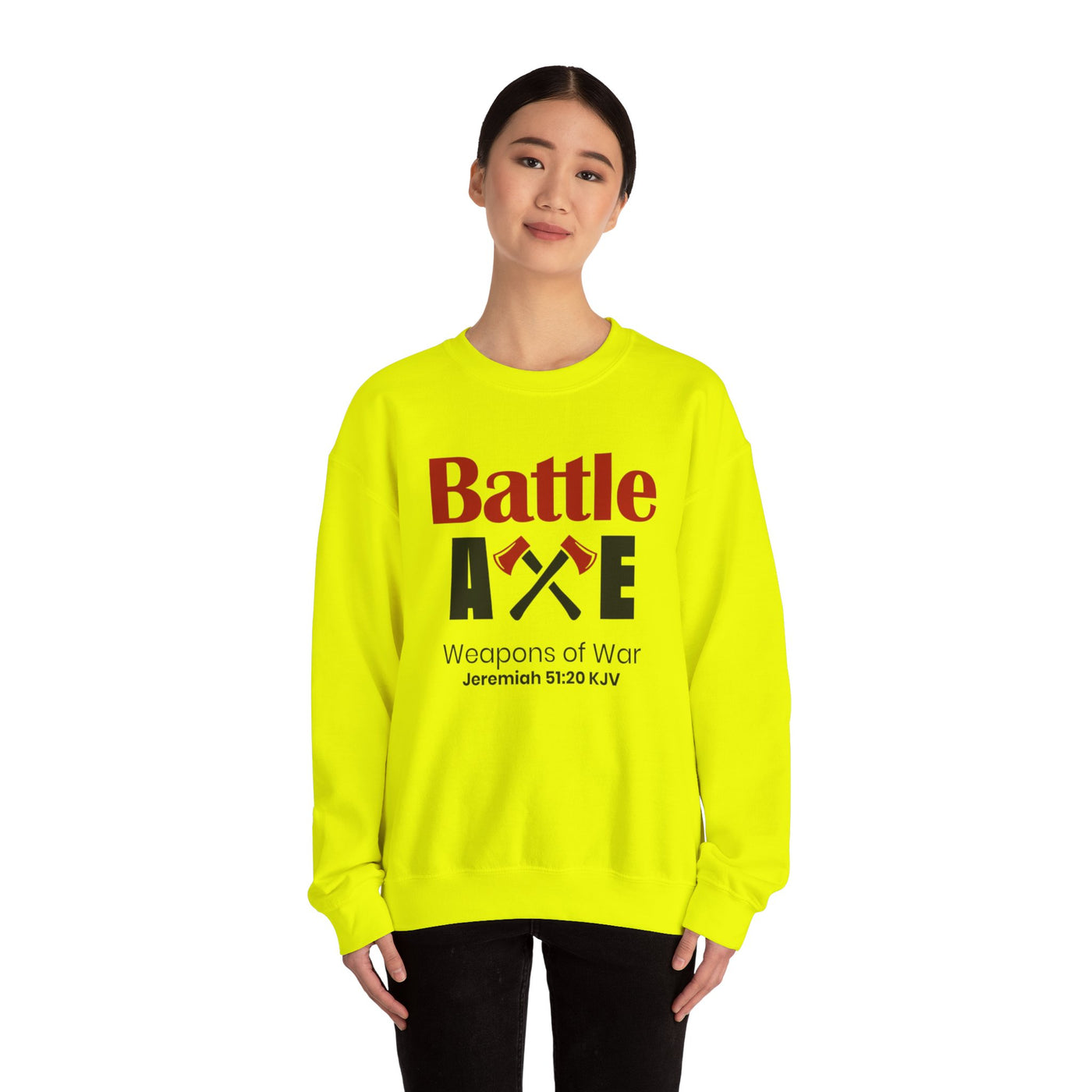 Battle Axe Weapons Of War Unisex Heavy Blend™ Crewneck Sweatshirt