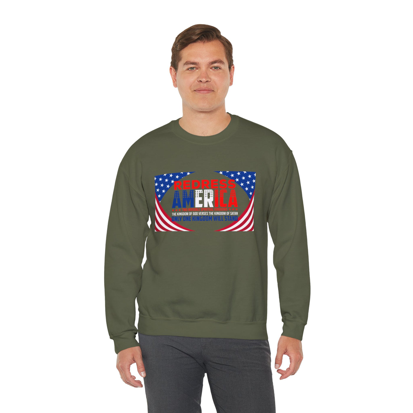 Redress America Unisex Heavy Blend™ Crewneck Sweatshirt, American Stars