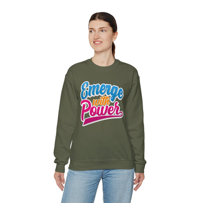 Emerge With Power Cartoon Design Unisex Heavy Blend™ Crewneck Sweatshirt