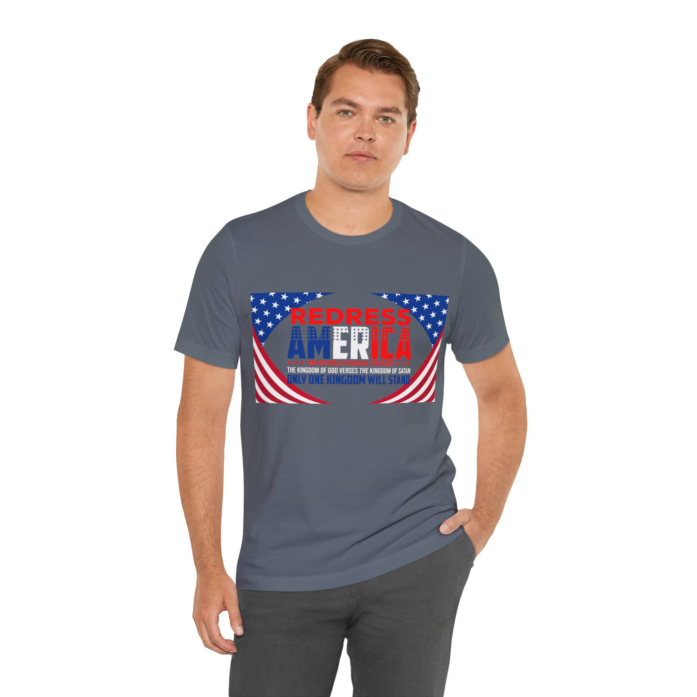 Redress America Unisex Jersey Short Sleeve Tee, American Flags