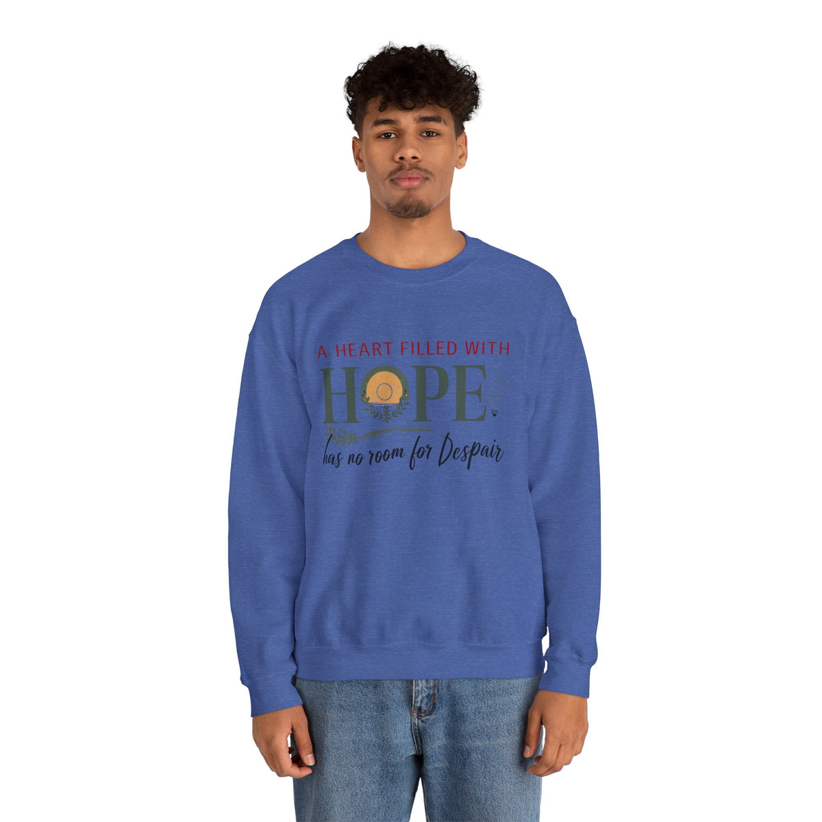 A Heart Filled With Hope Unisex Heavy Blend™ Crewneck Sweatshirt