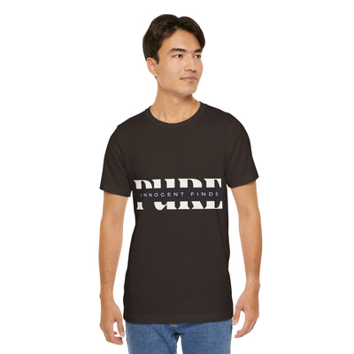 Pure Innocent Finds Unisex Jersey Short Sleeve Tee, White Design