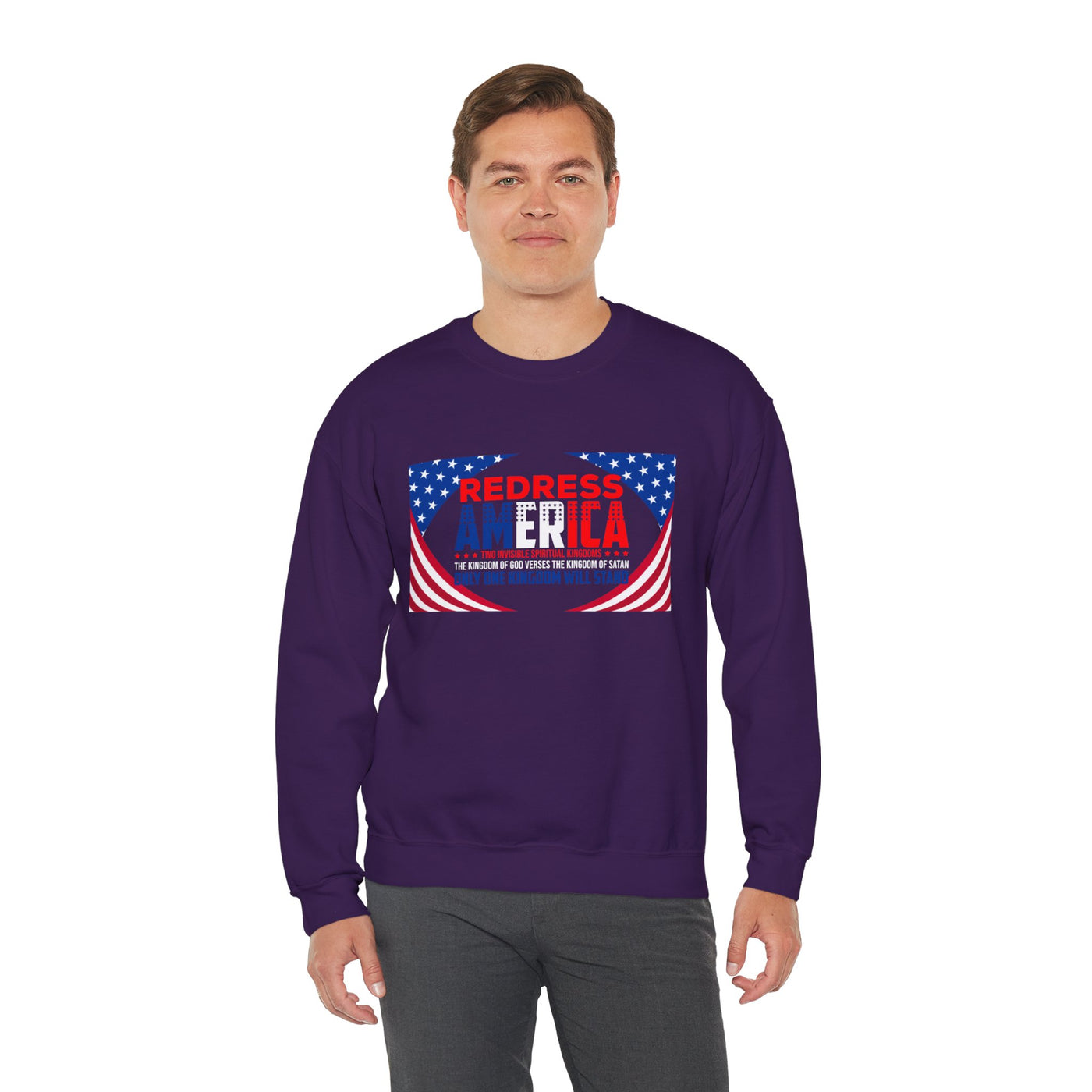 Redress America Unisex Heavy Blend™ Crewneck Sweatshirt, American Stars
