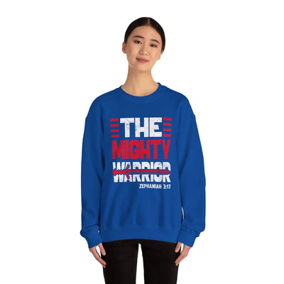 The Mighty Warrior Zephaniah 3:17 Unisex Heavy Blend™ Crewneck Sweatshirt