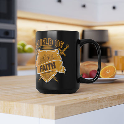 Shield Of Faith Black Mug (11oz, 15oz)