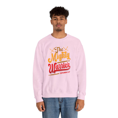 The Mighty Warrior Zephaniah 3:17 Unisex Heavy Blend™ Crewneck Sweatshirt