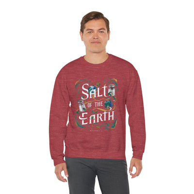 Salt Of The Earth Matthew 5:13 Unisex Heavy Blend™ Crewneck Sweatshirt, Abstract Design