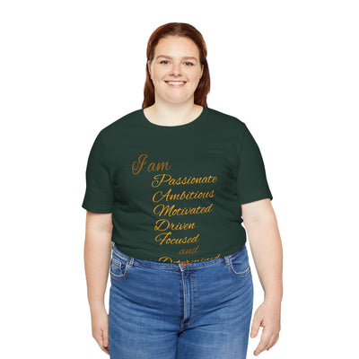I Am Determined Unisex Jersey Short Sleeve Tee