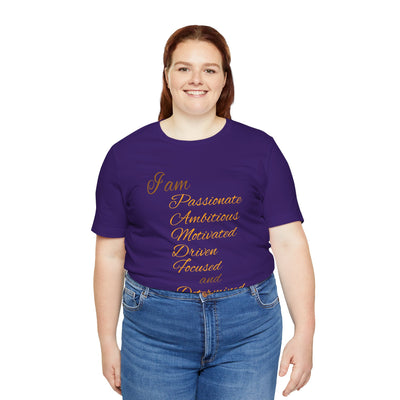 I Am Determined Unisex Jersey Short Sleeve Tee