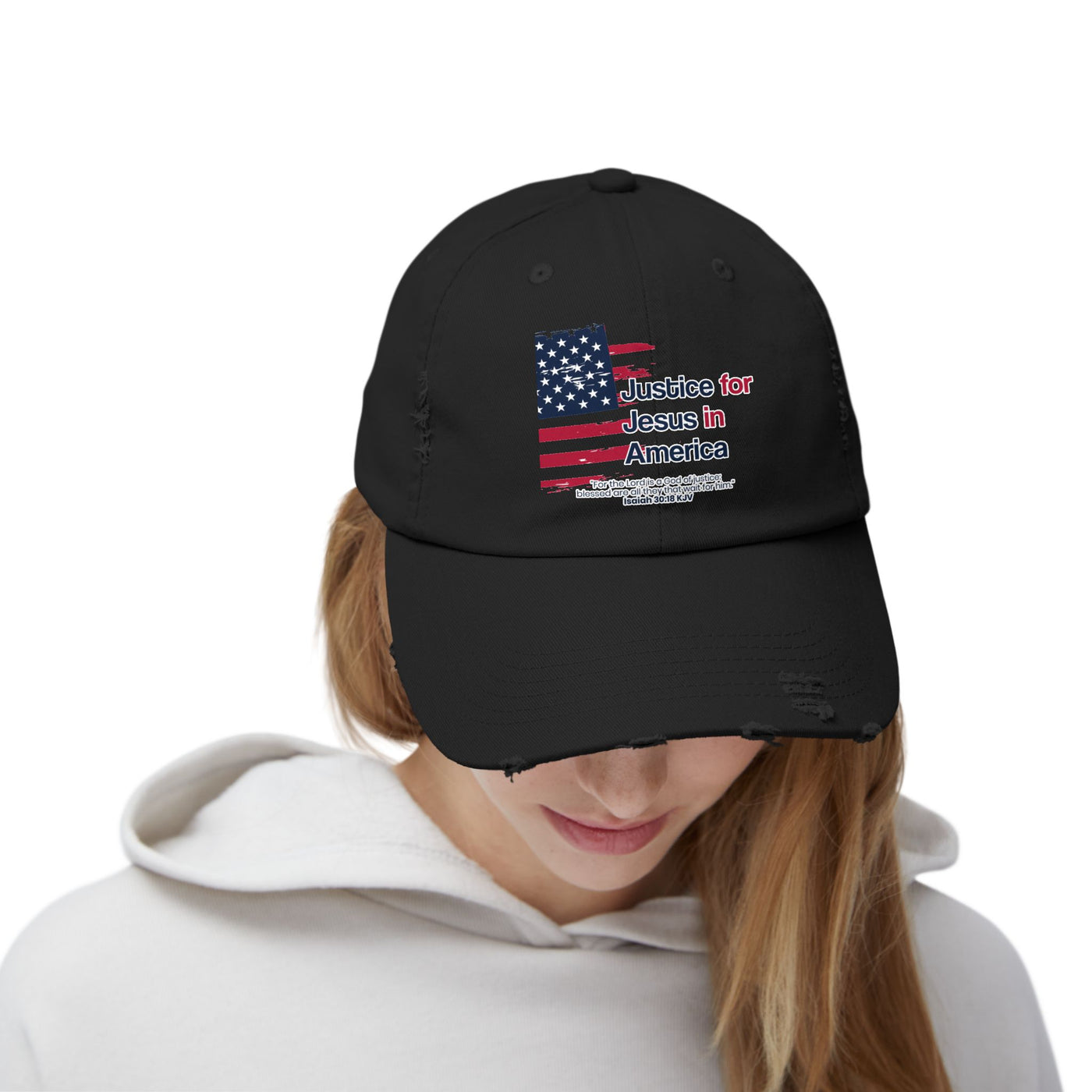 Justice For Jesus In America Unisex Distressed Cap