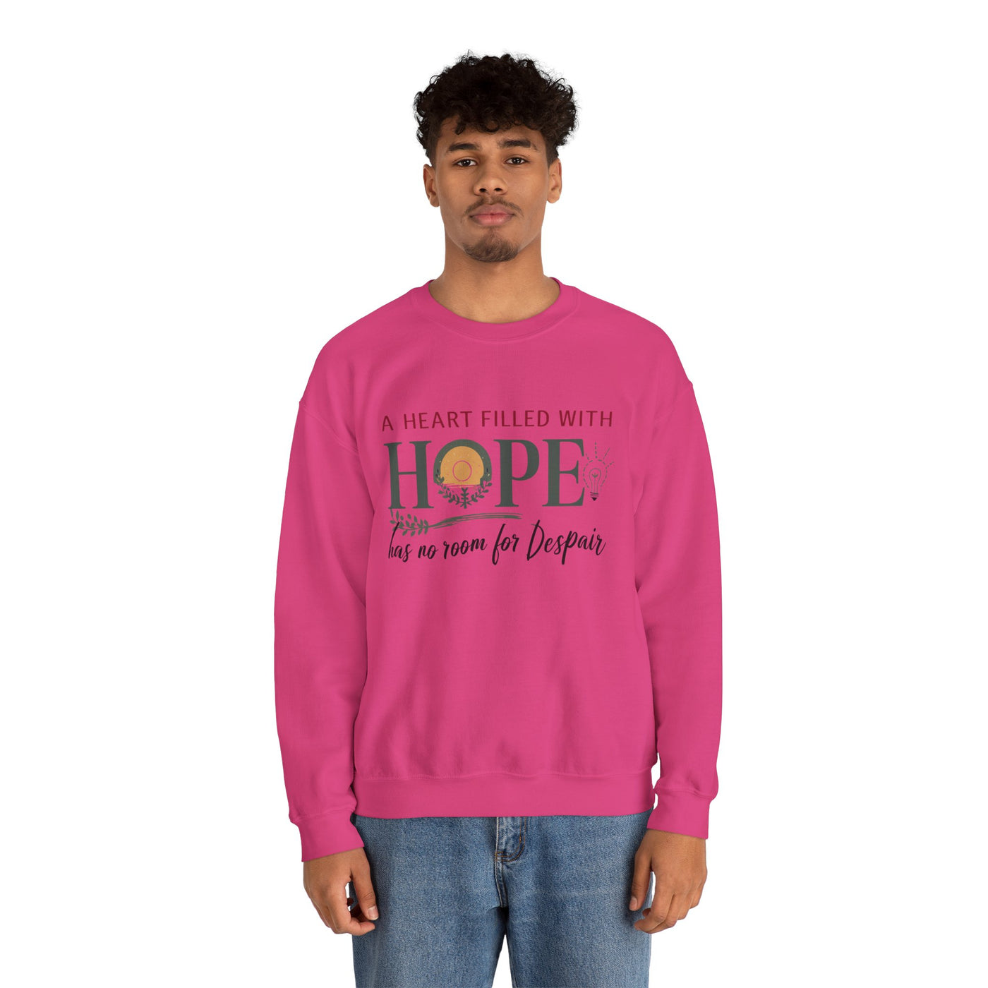 A Heart Filled With Hope Unisex Heavy Blend™ Crewneck Sweatshirt