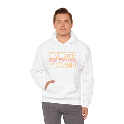 Emerge With Power Unisex Heavy Blend™ Hooded Sweatshirt, Block Design