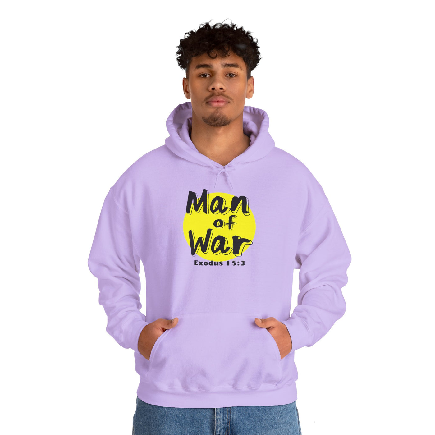 Man Of War Exodus 15:3 Unisex Heavy Blend™ Hooded Sweatshirt, Winter Wear