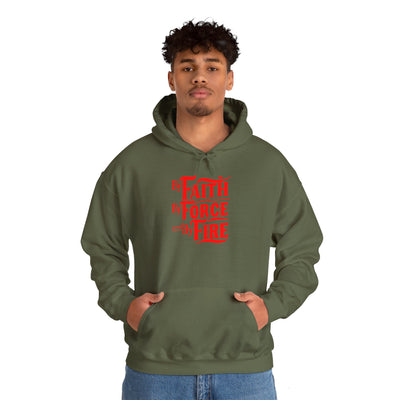 By Faith By Force And By Fire Unisex Heavy Blend™ Hooded Sweatshirt