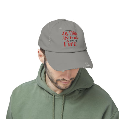 By Faith By Force And By Fire Unisex Distressed Cap, Mixed Design